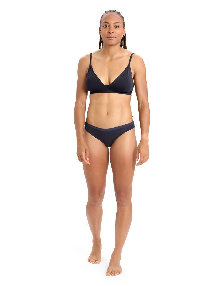 Bielizny Icebreaker Merino Siren Bikini Briefs Damskie Granatowe | PL 1226SGLO